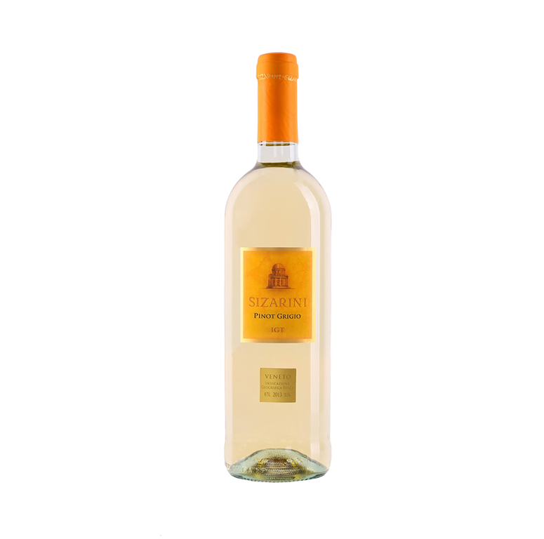 Белое вино Pinot Grigio DOC Veneto Sizarini. Доставка из ресторана алкогольных напитков