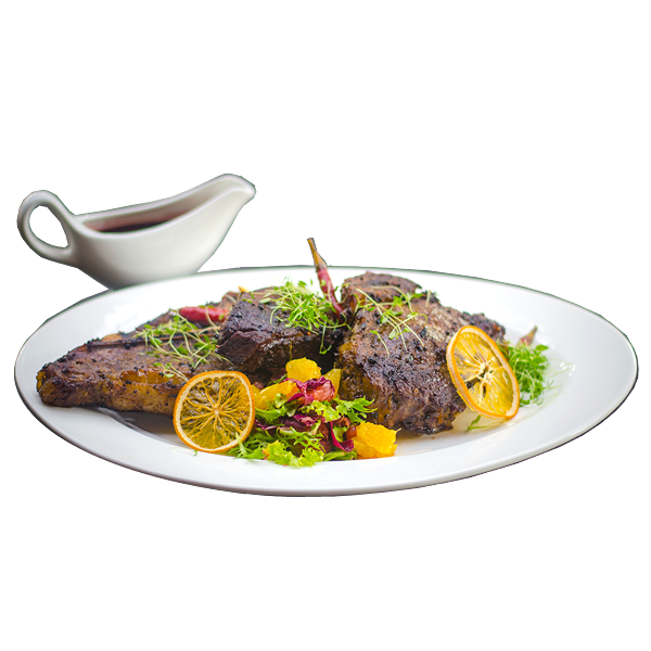 Стейк Рибай с цитрусовым салатом. Доставка в Киев. Заказ меню. Ирпень, Буча, Гостомель, Ворзель